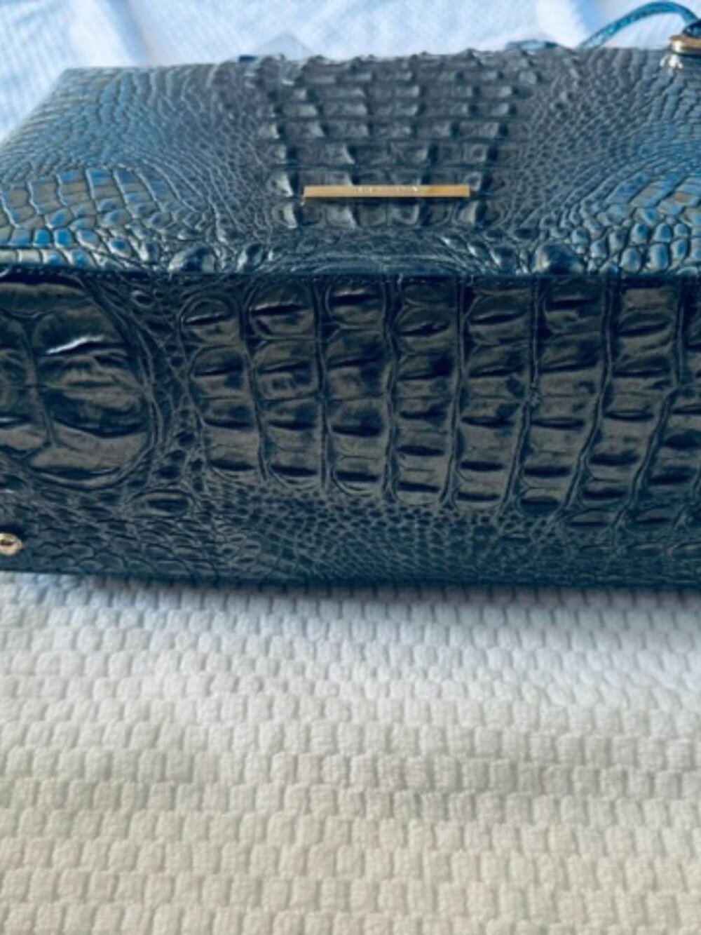 PRICE IS FIRM! NWT Brahmin LRG Duxbury Satchel Serenity Ombre Melbourne Leather - Picture 4 of 10